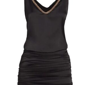 Generation Love Black Mini Dress with Gold Chain Detail Excellent condition